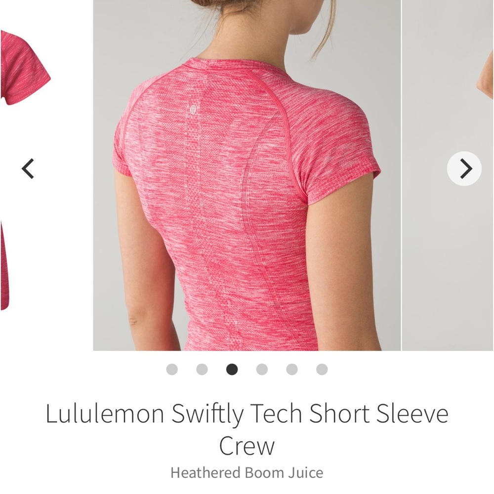 Lululemon Swiftly Short Sleeve Size 10 Heathered Coral